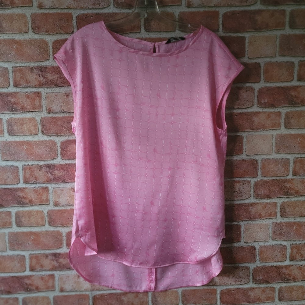 NWT Pink / White Sleevless Oversized Banana Republic Top